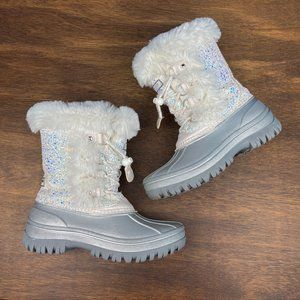 London Fog Boots Sparkly Glitter Winter Snow Girl's Size 4M